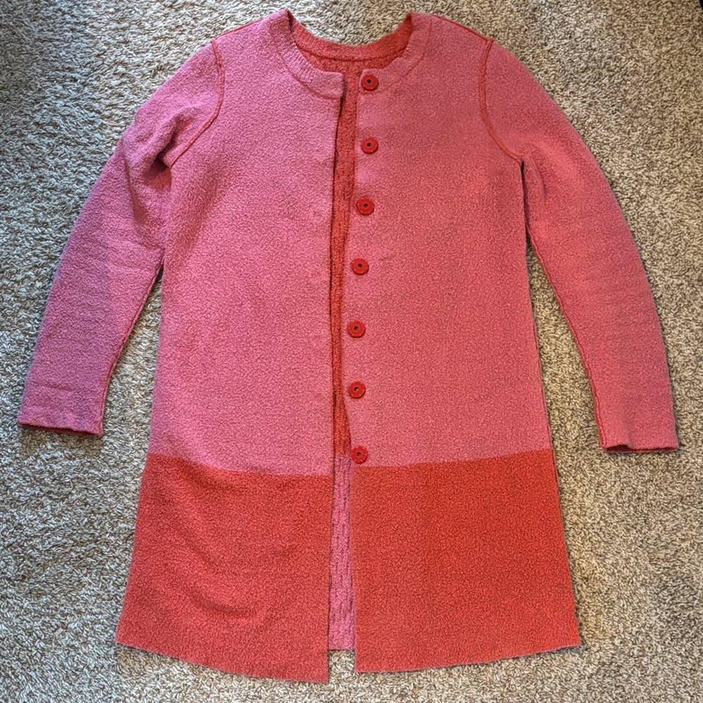 Pink and orange Long Cardigan